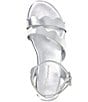 Color:Silver - Image 5 - Faye Metallic Scalloped Platform Sandals