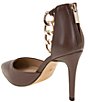 Color:Espresso - Image 4 - Haindi-3 Leather Ankle Chain d'Orsay Pumps
