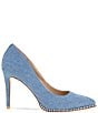 Color:Denim - Image 2 - Hawti Denim Bead Lined Pumps