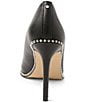 Color:Black - Image 3 - Holli Leather Ball Chain Welt Pumps