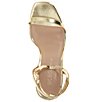 Color:Platino - Image 5 - Ingot Metallic Ankle Bracelet Dress Sandals