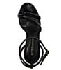 Color:Black Patent - Image 5 - Kendi Patent Platform Ankle Wrap Sandals
