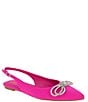 Color:Fuchsia Pink Neoprene - Image 1 - Kristin Neoprene Crystal Bow Sling Flats