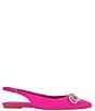 Color:Fuchsia Pink Neoprene - Image 2 - Kristin Neoprene Crystal Bow Sling Flats