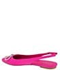 Color:Fuchsia Pink Neoprene - Image 4 - Kristin Neoprene Crystal Bow Sling Flats