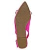 Color:Fuchsia Pink Neoprene - Image 6 - Kristin Neoprene Crystal Bow Sling Flats