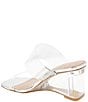 Color:Clear/Silver - Image 4 - Lorie Clear Wedge Dress Slides