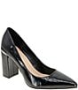 Color:Black Patent - Image 1 - Midana Patent Block Heel Pumps