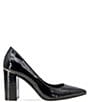 Color:Black Patent - Image 2 - Midana Patent Block Heel Pumps