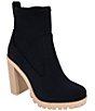 Color:Black Neoprene - Image 1 - Pella Neoprene Block Heel Booties