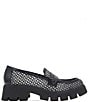 Color:Black/Nude - Image 2 - Rama Mesh Lugged Platform Penny Loafers