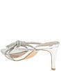 Color:Metallic Silver - Image 4 - Selma Rhinestone Bow Dress Slides