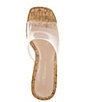 Color:Clear/Cork - Image 5 - Swoop Clear Vinyl Cork Platform Sandals