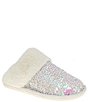 Color:Silver - Image 1 - Triaa Faux Fur Sequin Embellished Slippers