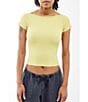 Color:Tender Yellow - Image 1 - Alicia Backless Short Sleeve Top