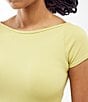Color:Tender Yellow - Image 4 - Alicia Backless Short Sleeve Top