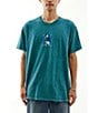 Color:Teal - Image 2 - Beyond Visions Short Sleeve Galaxy Print Graphic T-Shirt