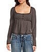 BDG Urban Outfitters Brittney Long Sleeve Babydoll Top - Image 1