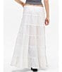 BDG Urban Outfitters Broderie Tiered Eyelet Maxi Skirt, Color:White - Image 2