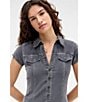 BDG Urban Outfitters Cap Sleeve Solid Shirt Dress - Image 6