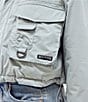 Color:Grey - Image 3 - Crop Drawstring Hem Padded Jacket