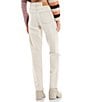Color:Ecru - Image 2 - High Rise Authentic Straight Ripped Jeans