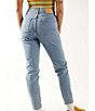 Color:Mid Vintage - Image 2 - High Rise Straight Leg Mom Jeans