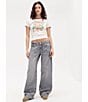 BDG Urban Outfitters Kayla Bandana Low Rise 5-Pocket Jeans, Color:Grey - Image 3