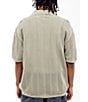 Color:Grey - Image 2 - Knitted Button-Front Short Sleeve Shirt
