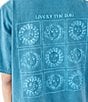 Color:Blue - Image 4 - Live By The Sun Short Sleeve Graphic T-Shirt