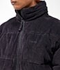 Color:Black - Image 3 - Long Sleeve Out Corduroy Puffer Jacket