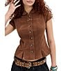 BDG Urban Outfitters Lyn Cap Sleeve Corduroy Blouse - Image 1