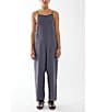 Color:Charcoal - Image 1 - May Linen Dungarees