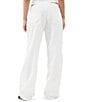 Color:White - Image 2 - Mid Rise Linen 5-Pocket Pants