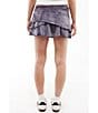 Color:Charcoal - Image 2 - Mid Rise Ruffle Layer Mini Skirt
