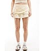 Color:Ecru - Image 1 - Mid Rise Ruffle Layer Mini Skirt