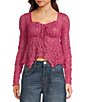 BDG Urban Outfitters Piper Long Sleeve Lace Knit Top - Image 1