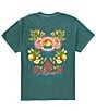 Color:Dark Green - Image 1 - Pomelo Short Sleeve Graphic T-Shirt