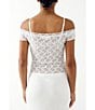 Color:White - Image 2 - Rhia Lace Off-The-Shoulder Short Sleeve Top