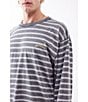 Color:Grey - Image 3 - Long Sleeve Breton Striped T-Shirt