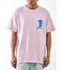 Color:Washed Pink - Image 2 - Short Sleeve Floral Hokusai T-Shirt