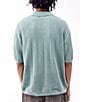 Color:Turquoise - Image 2 - Short Sleeve Knit Texture Shirt