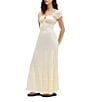 BDG Urban Outfitters Sienna Cap Sleeve Long Dress, Color:Buttermilk - Image 3