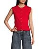 BDG Urban Outfitters Sleeveless Knit Cardigan, Color:Red - Image 1