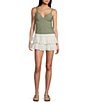 BDG Urban Outfitters Sleeveless Tamie Tank Top, Color:Khaki - Image 3