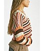 Color:Multi - Image 3 - Striped V-Neck Cropped Sweater