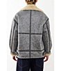 BDG Urban Outfitters Vintage Longline Faux Leather Shearling Aviator Jacket, Color:Grey - Image 2