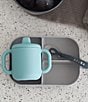 BEABA Beaba Sips & Bites 3-Piece Silicone Feeding Set, Color:Rain - Image 3