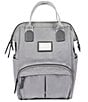 Color:Grey - Image 1 - Water Resistant Wellington Backpack Diaper Bag