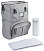 Color:Grey - Image 2 - Water Resistant Wellington Backpack Diaper Bag